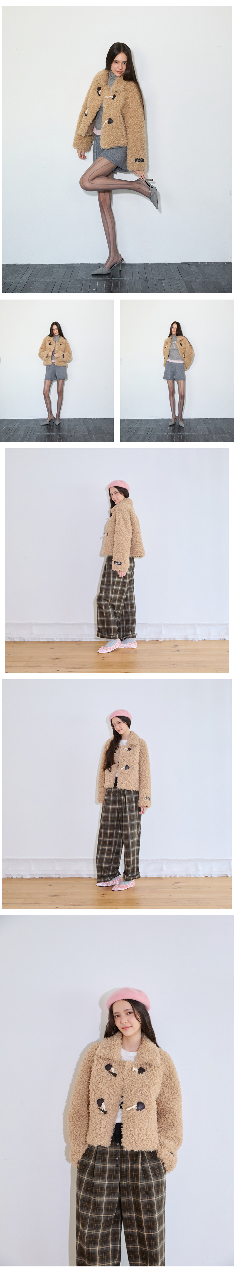 [BLUE LABEL] 하트 토글 페이크 시어링 재킷 ES4OFJ01 | TheAmall