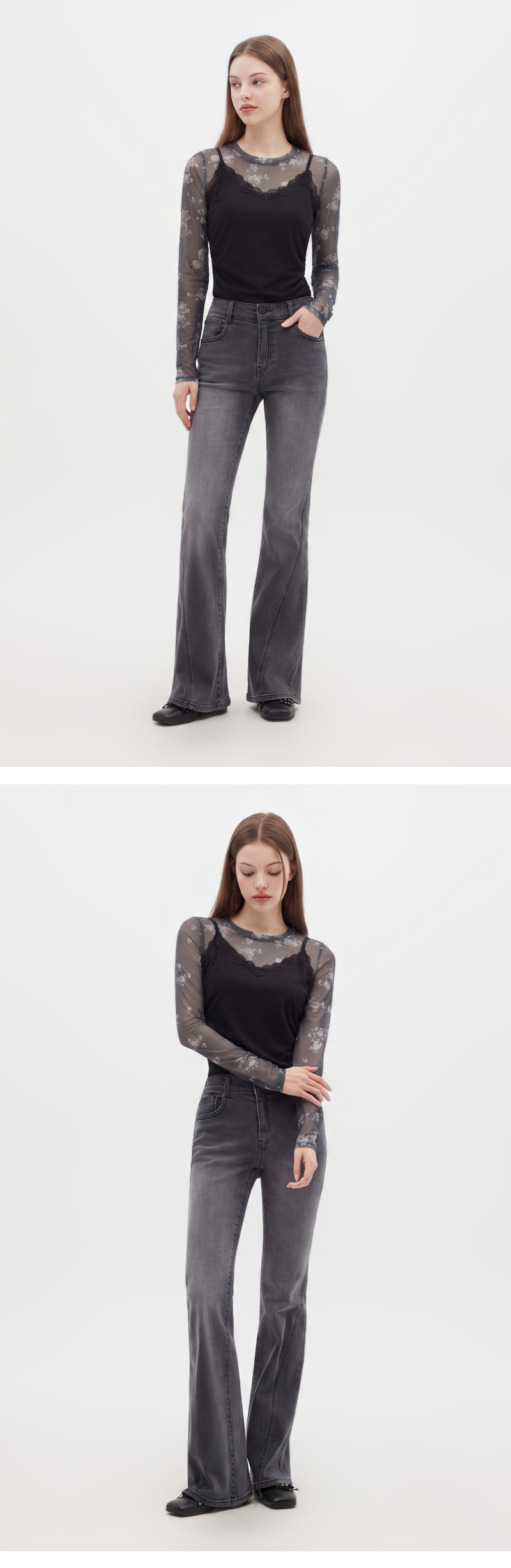 모델 착장 (model-wearing · GREY)