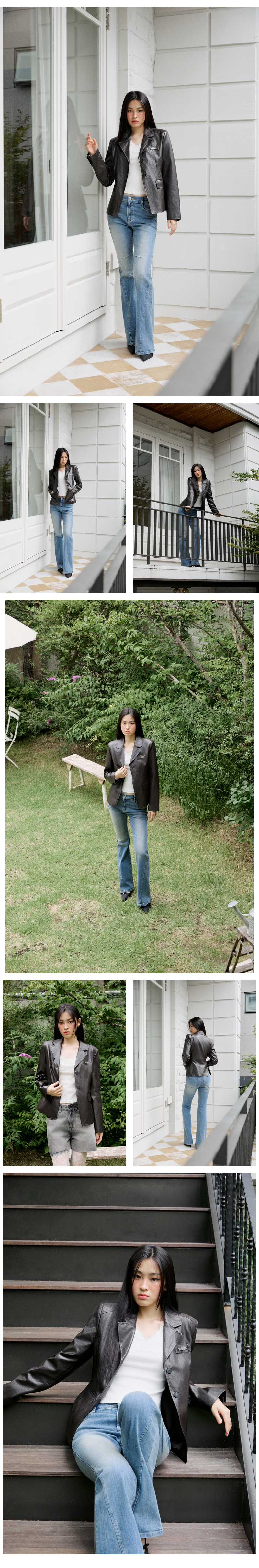 모델 착장_DARK BROWN_1 (model-wearing · DARK BROWN · 1/2)