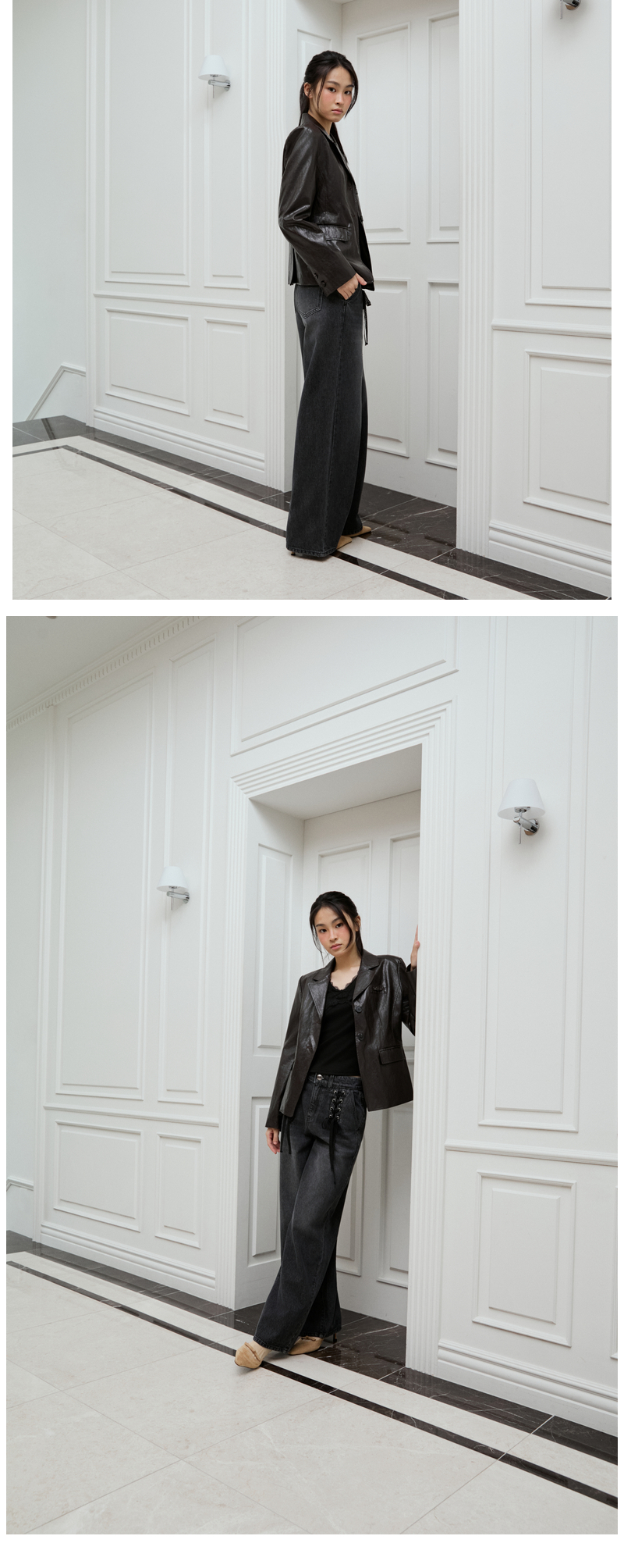 모델 착장_DARK BROWN_2 (model-wearing · DARK BROWN · 2/2)