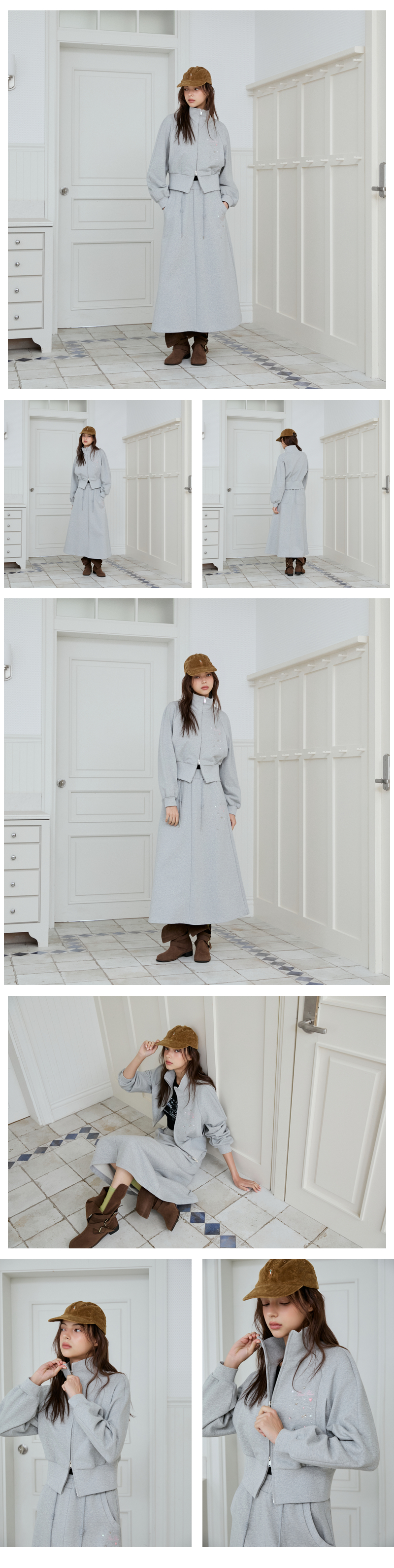 모델 착장_MELANGE GREY_1 (model-wearing · MELANGE GREY)