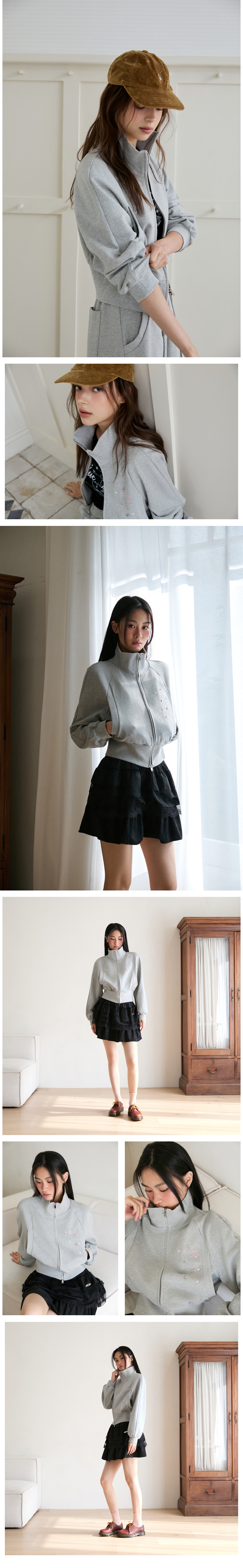 모델 착장_MELANGE GREY_2 (model-wearing · MELANGE GREY)