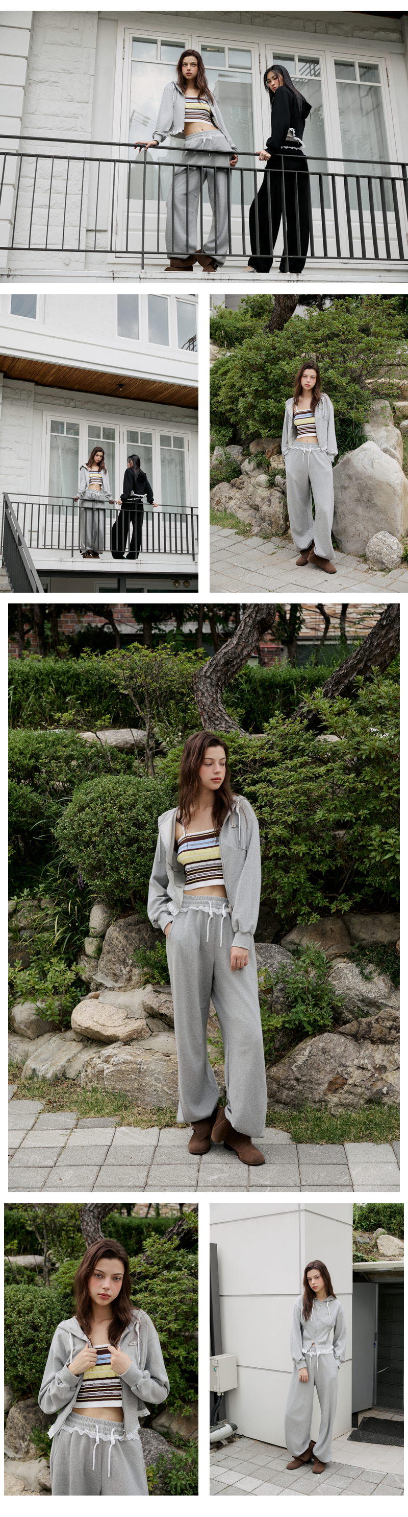 모델 착장_MELANGE GREY_1 (model-wearing · MELANGE GREY)