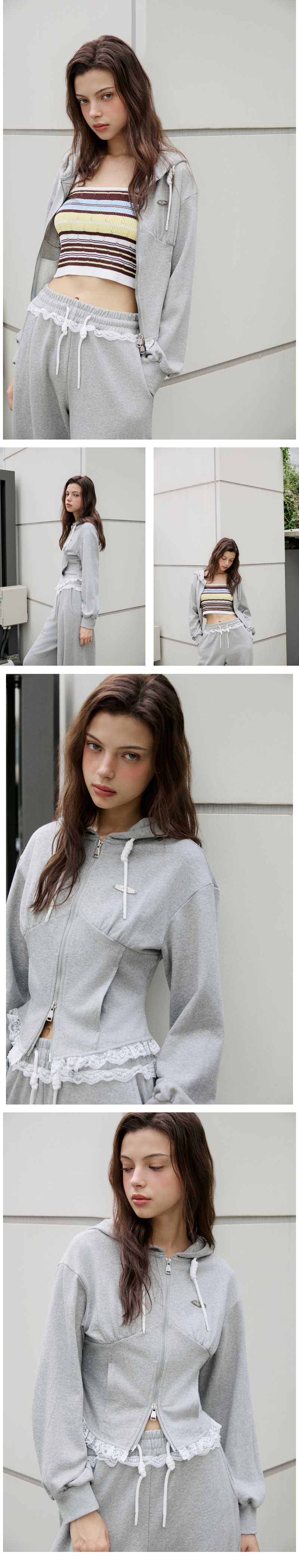 모델 착장_MELANGE GREY_2 (model-wearing · MELANGE GREY)