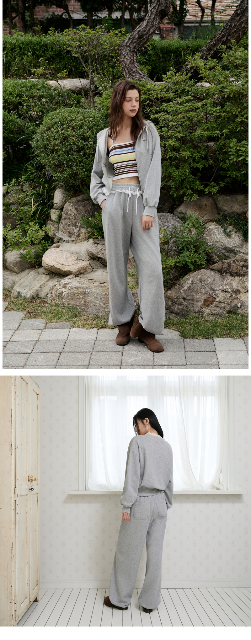 모델 착장_MELANGE GREY_1 (model-wearing · MELANGE GREY · 2/2)