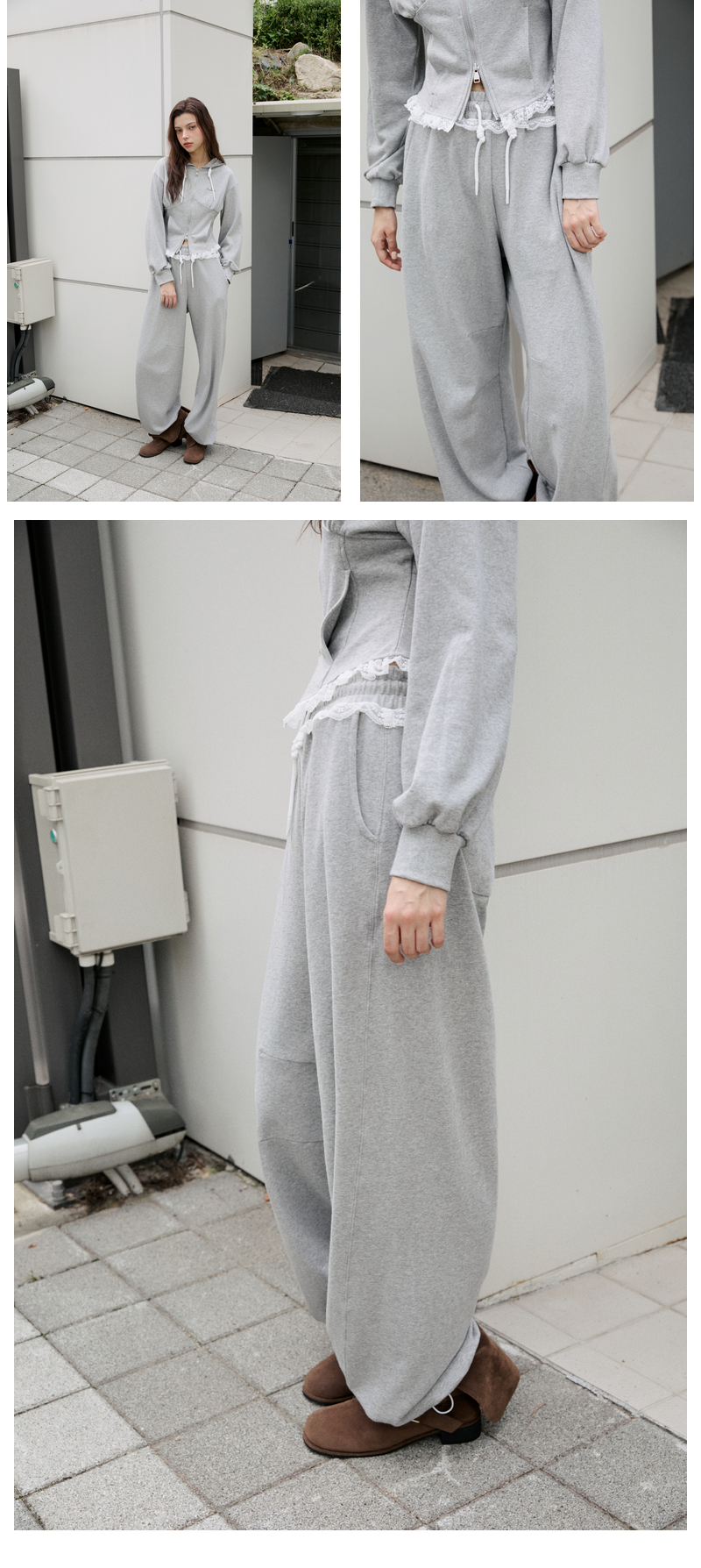 모델 착장_MELANGE GREY_2 (model-wearing · MELANGE GREY · 2/2)