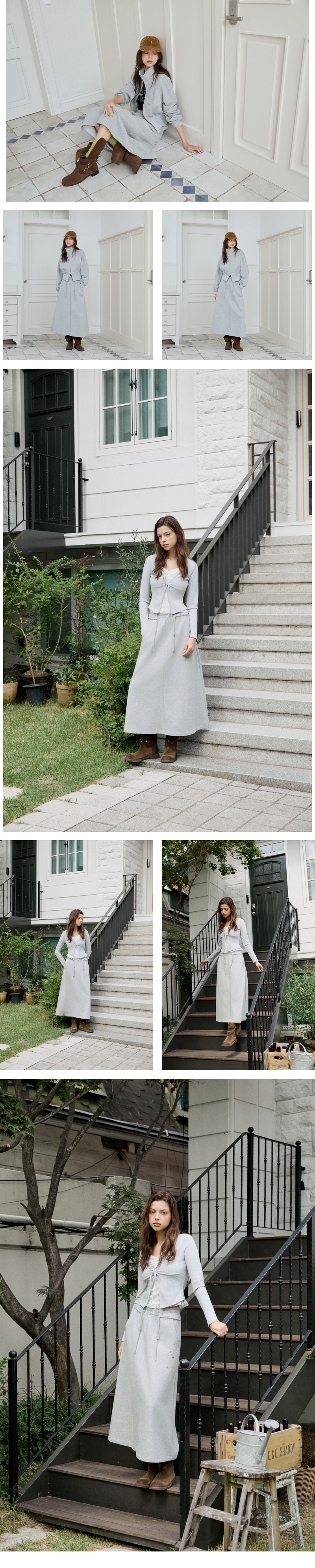 모델 착장_MELANGE GREY_2 (model-wearing · MELANGE GREY · 1/2)