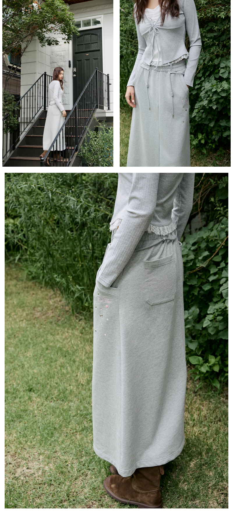 모델 착장_MELANGE GREY_2 (model-wearing · MELANGE GREY · 2/2)