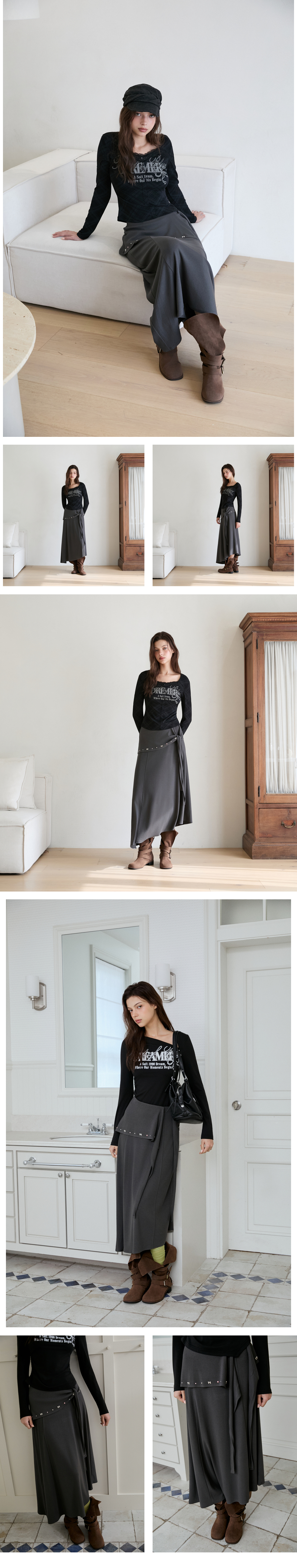 TheAmall 모델 착장_CHARCOAL_2 (model-wearing · CHARCOAL)