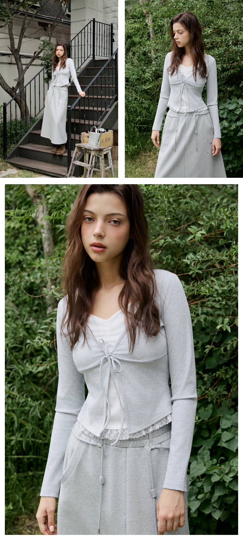 모델 착장_MELANGE GREY_2 (model-wearing · MELANGE GREY · 2/2)