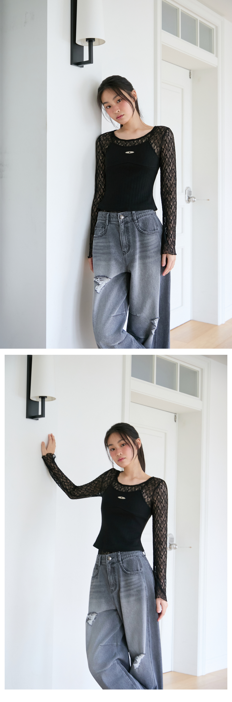 모델 착장_BLACK_2 (model-wearing · BLACK · 2/2)