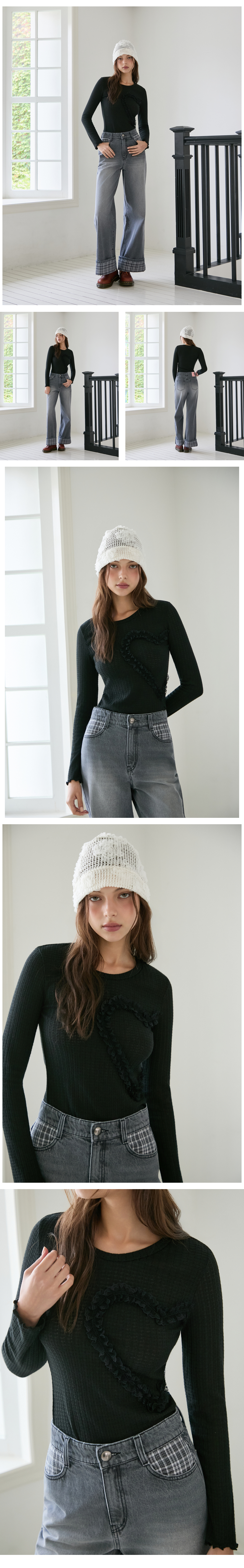 모델 착장_BLACK (model-wearing · BLACK · 1/2)