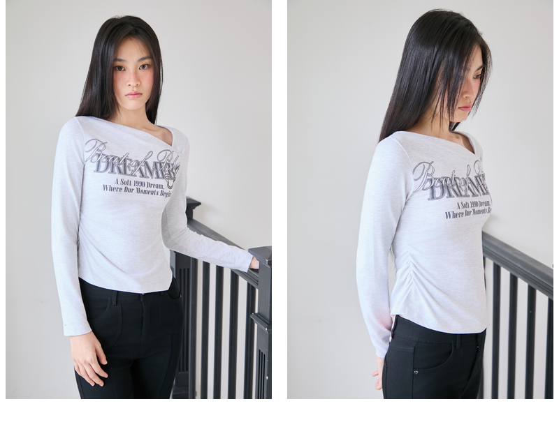 모델 착장_MELANGE GREY_2 (model-wearing · MELANGE GREY · 2/2)