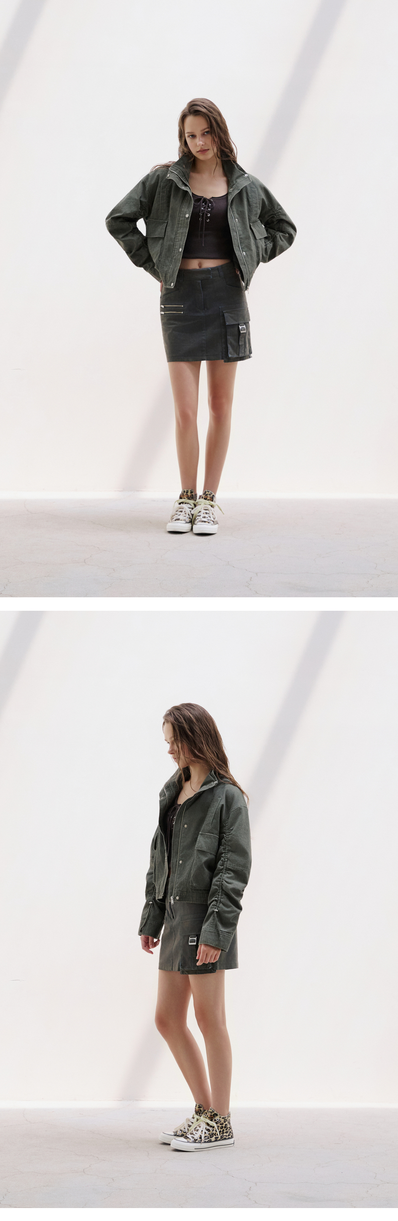 모델 착장 (model-wearing · BROWN)
