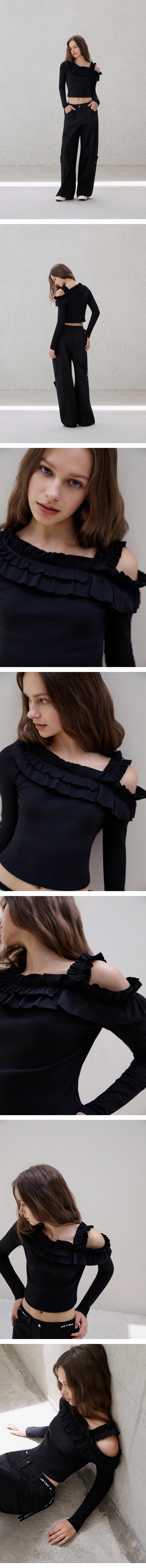 모델 착장 (model-wearing · BLACK · 1/2)