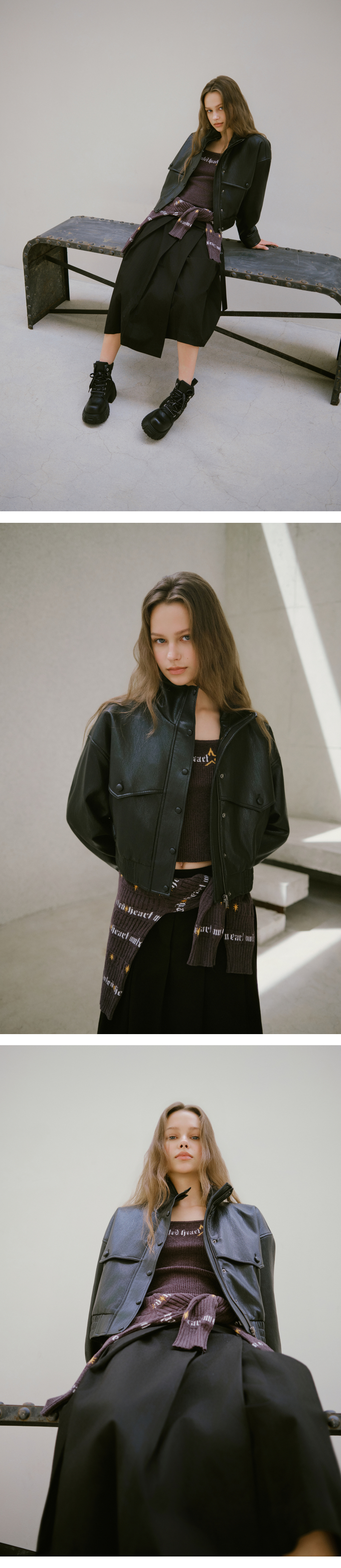 모델 착장 (model-wearing · DARK GREY)