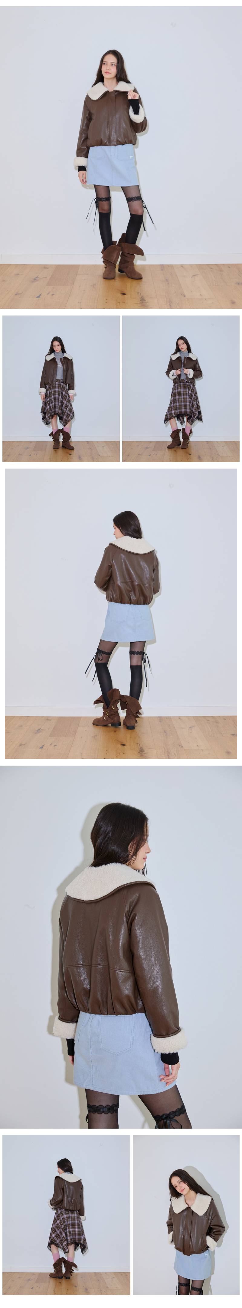 모델 착장_BROWN_1 (model-wearing · BROWN)