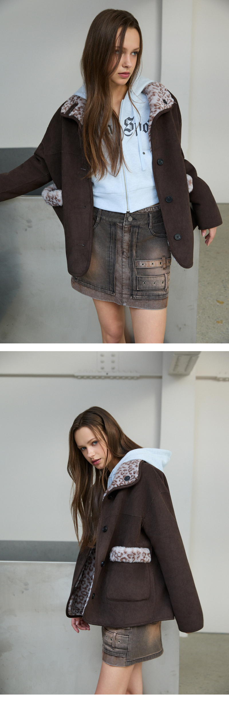 모델 착장 (model-wearing · BROWN · 2/2)