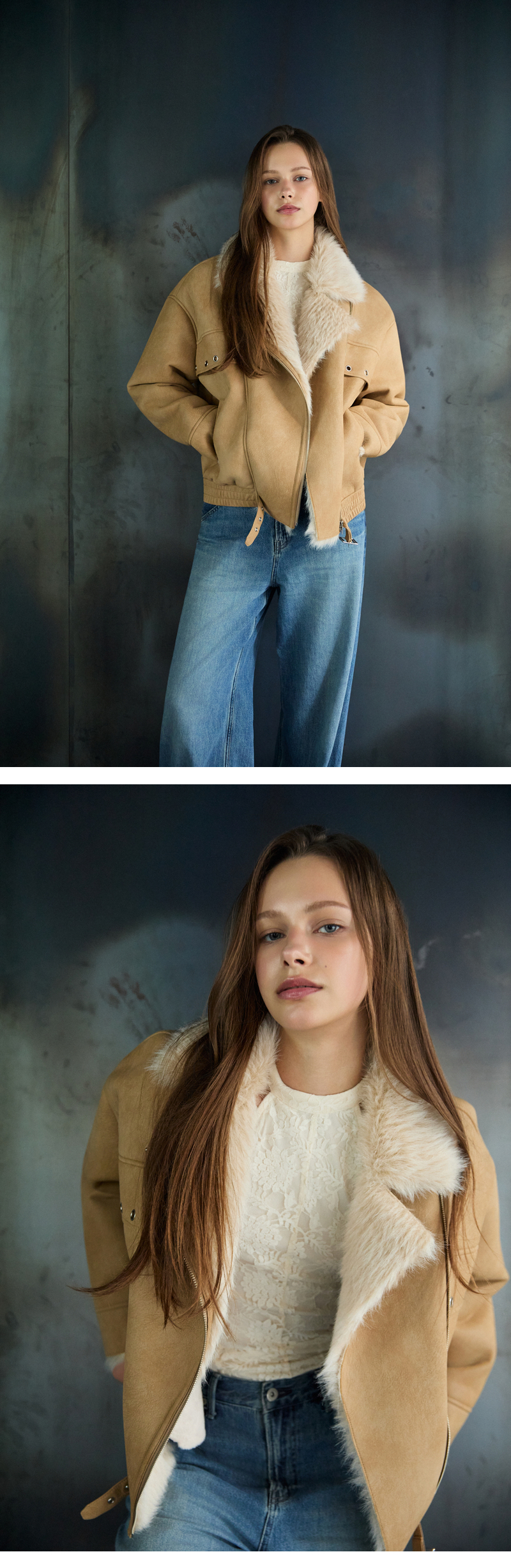 모델 착장 (model-wearing · CAMEL · 2/2)