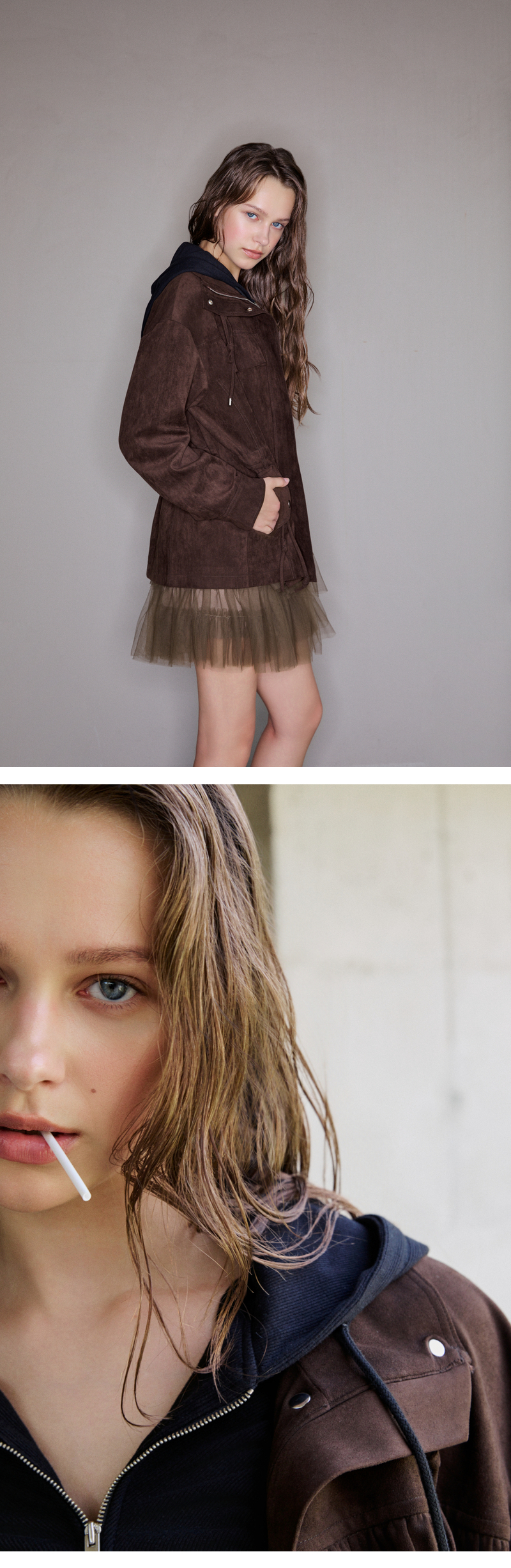 모델 착장 (model-wearing · BROWN · 2/2)
