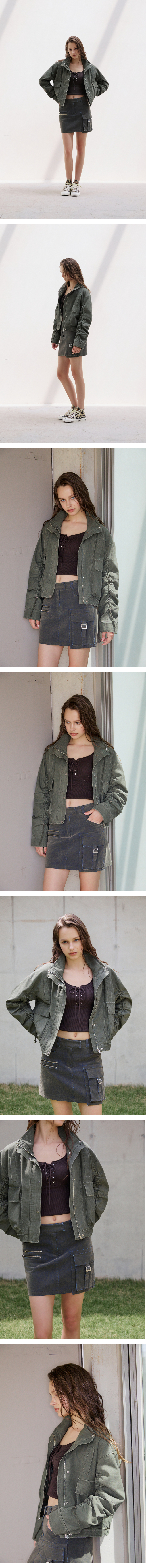 모델 착장 (model-wearing · KHAKI · 1/2)