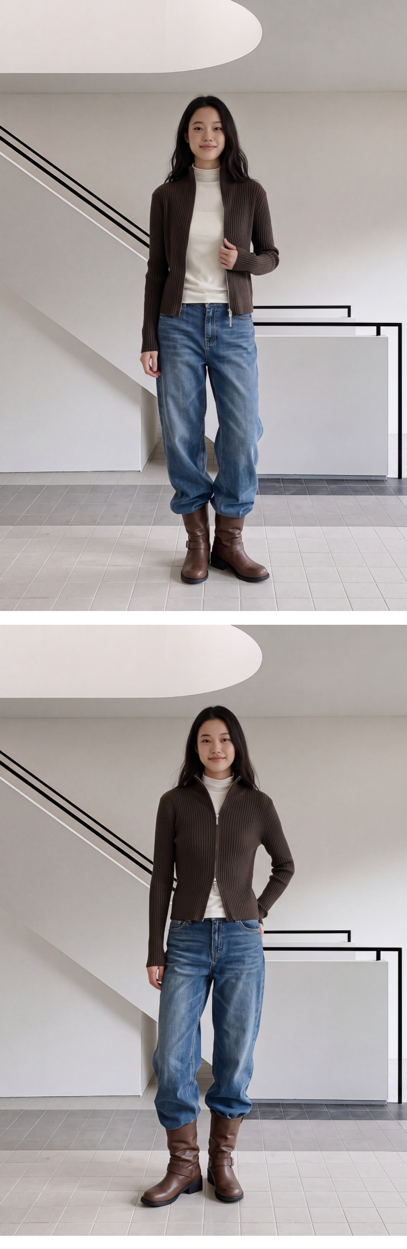 모델 착장 (model-wearing)