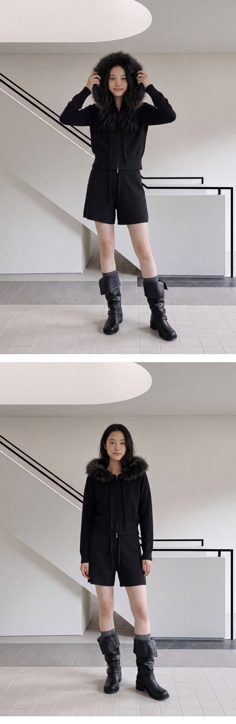 모델 착장 (model-wearing)