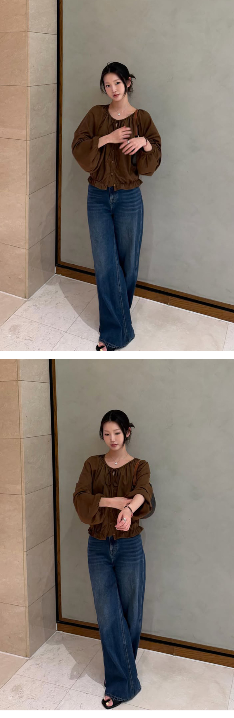 모델 착장 (model-wearing · BROWN)