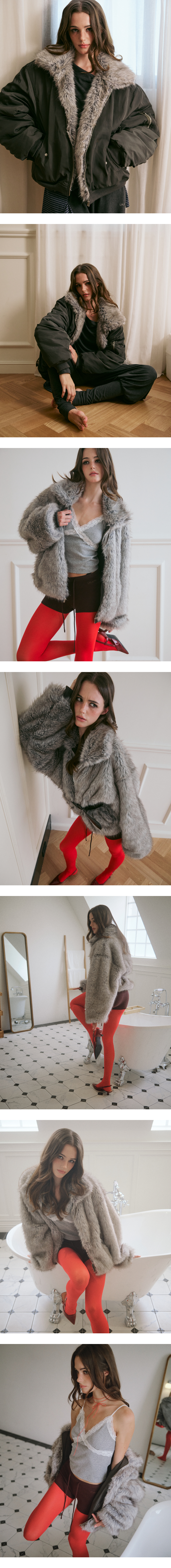 모델 착장 (model-wearing · KHAKI · 2/2)