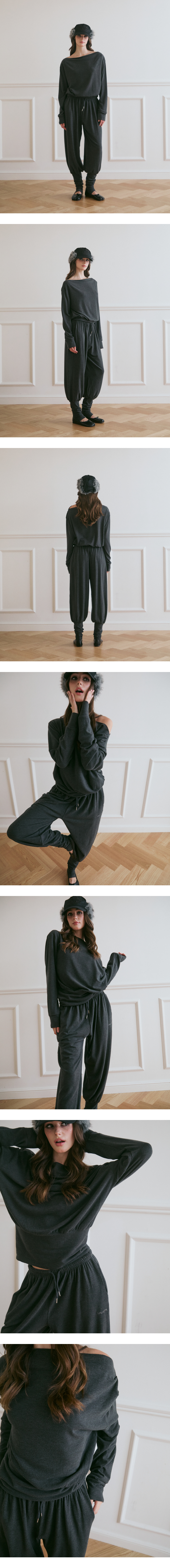 모델 착장 (model-wearing · CHARCOAL · 1/2)