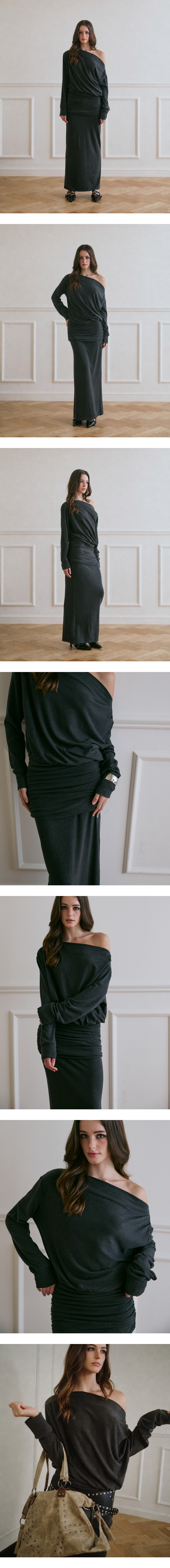 모델 착장 (model-wearing · DARK GREY · 1/2)