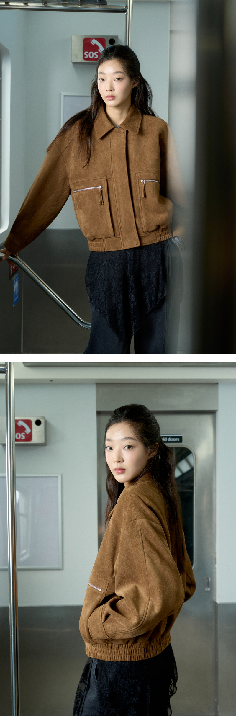 모델 착장 (model-wearing · CAMEL · 1/2)