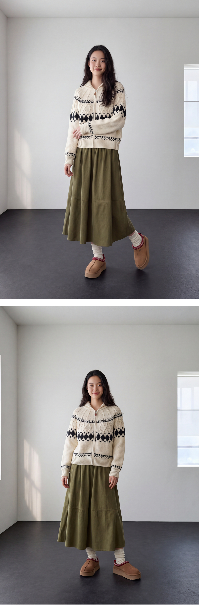 모델 착장 (model-wearing · IVORY)
