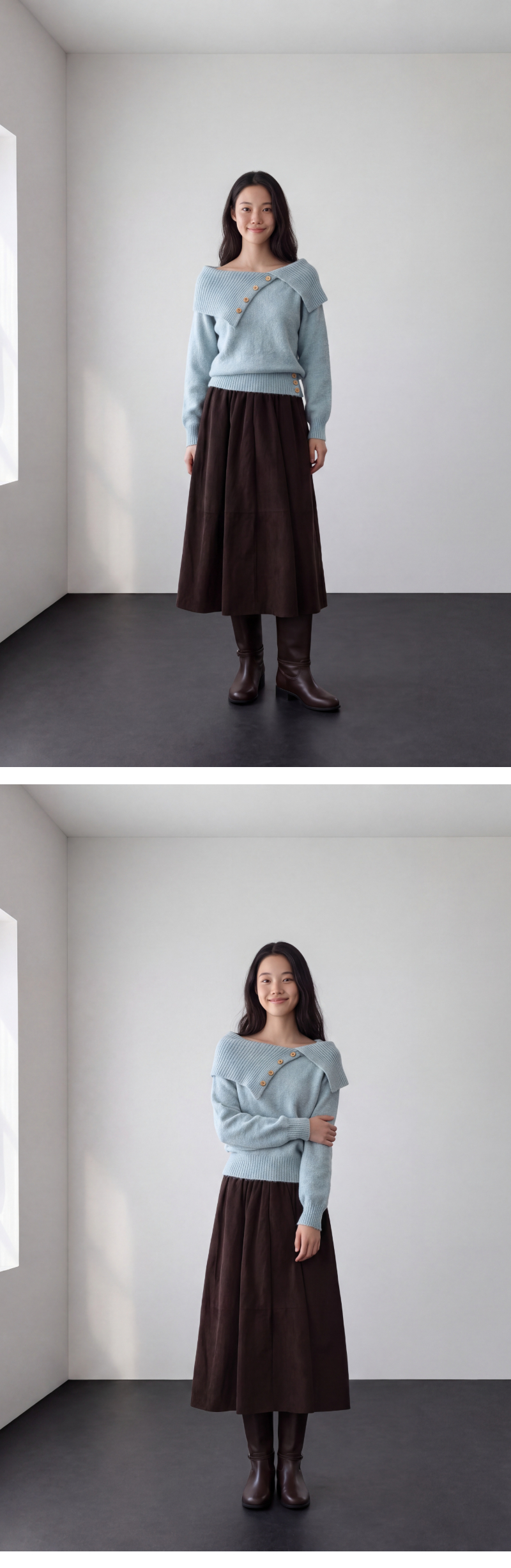 모델 착장 (model-wearing)