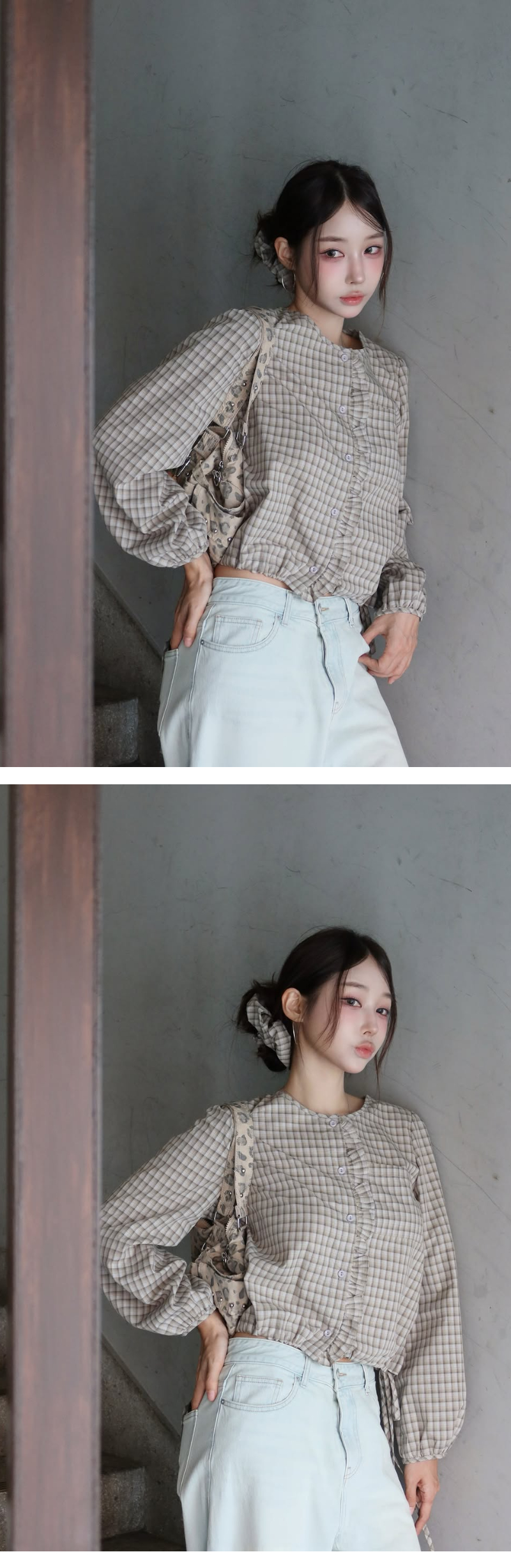 모델 착장 (model-wearing · GREY)