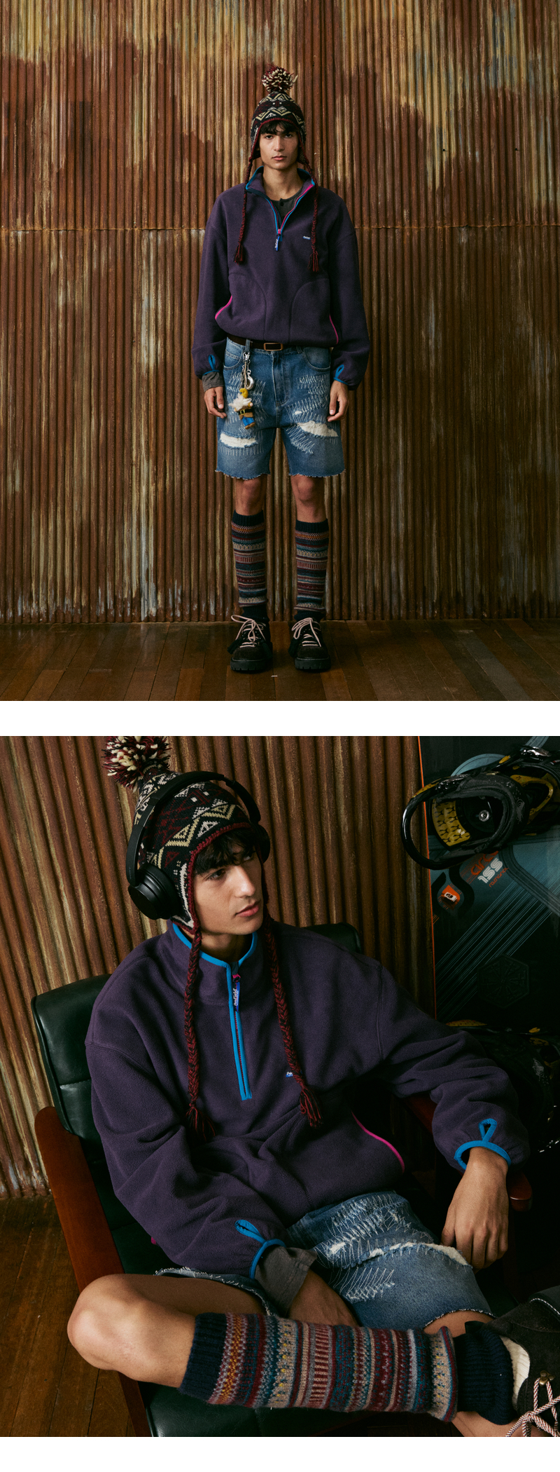 모델 착장 (model-wearing · PURPLE)