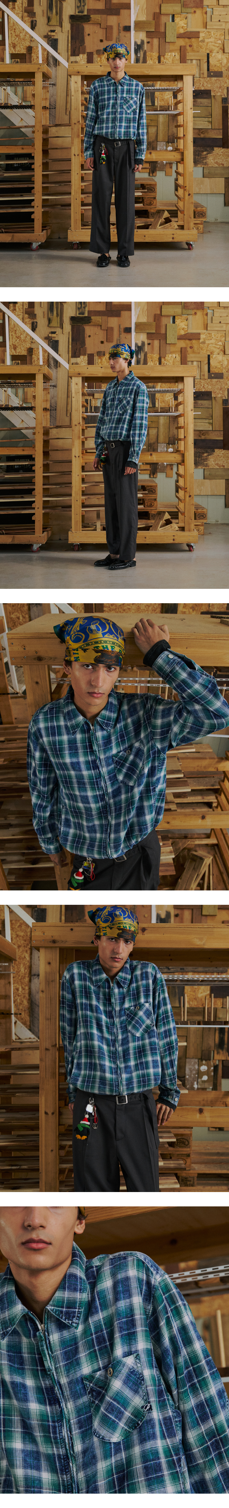 모델 착장 (model-wearing · GREEN)