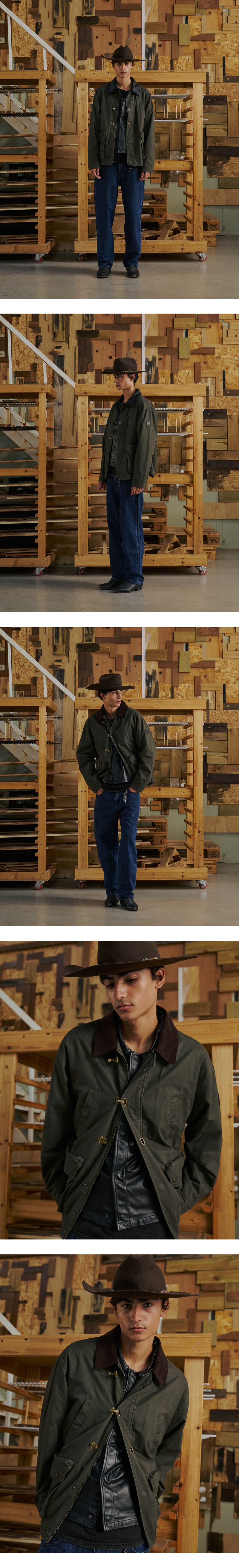 모델 착장 (model-wearing · KHAKI)
