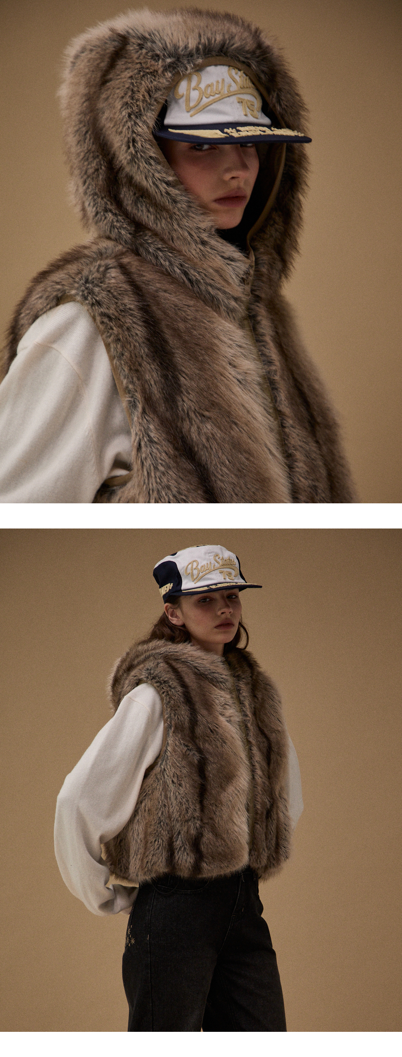 모델 착장 (model-wearing · BEIGE · 2/2)