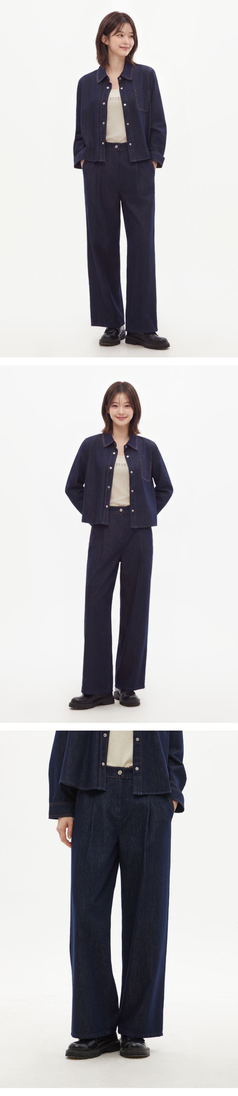 모델 착장 (model-wearing · INDIGO)