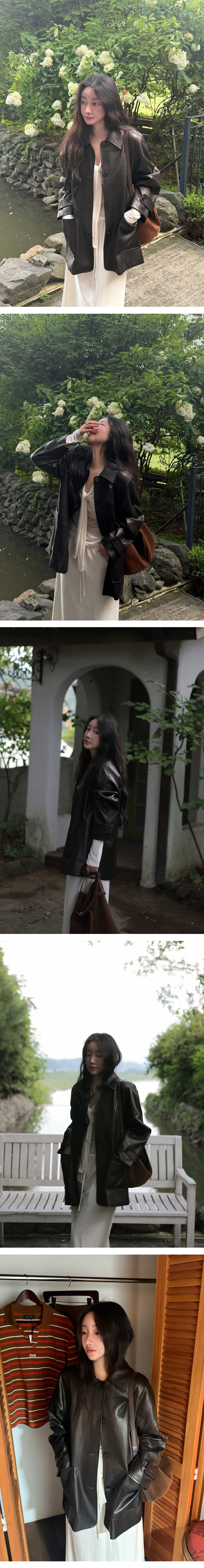 모델 착장 (model-wearing · DARK BROWN)