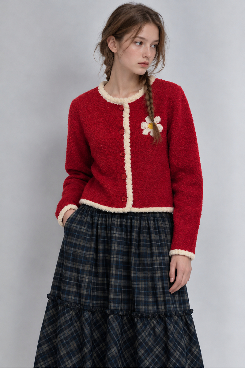 모델 착장 (model-wearing · RED)