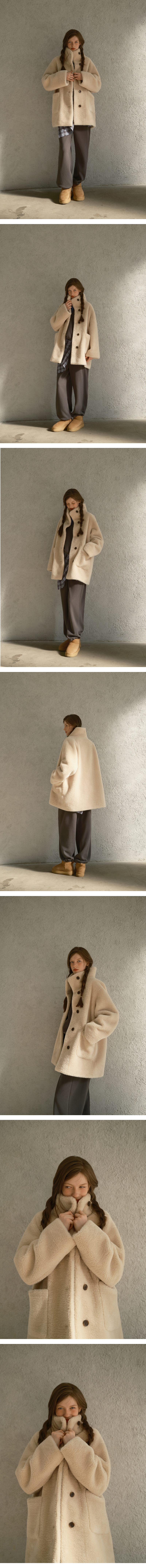 모델 착장 (model-wearing · LIGHT BEIGE · 1/2)