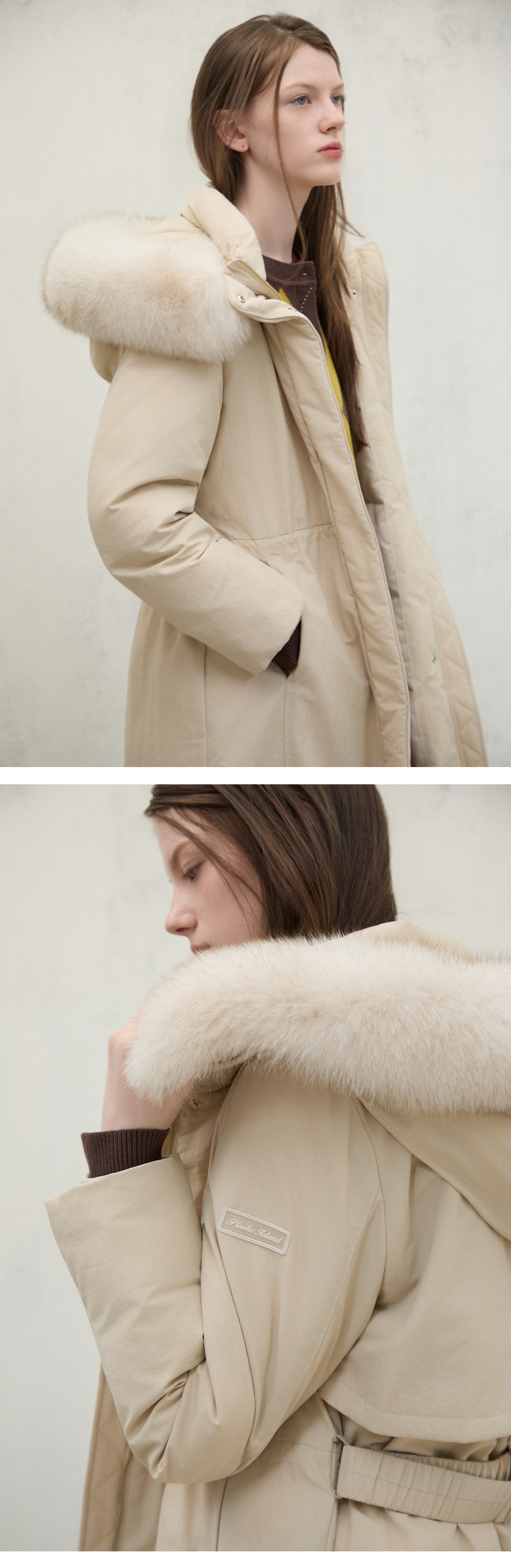 모델 착장 (model-wearing · BEIGE · 2/2)