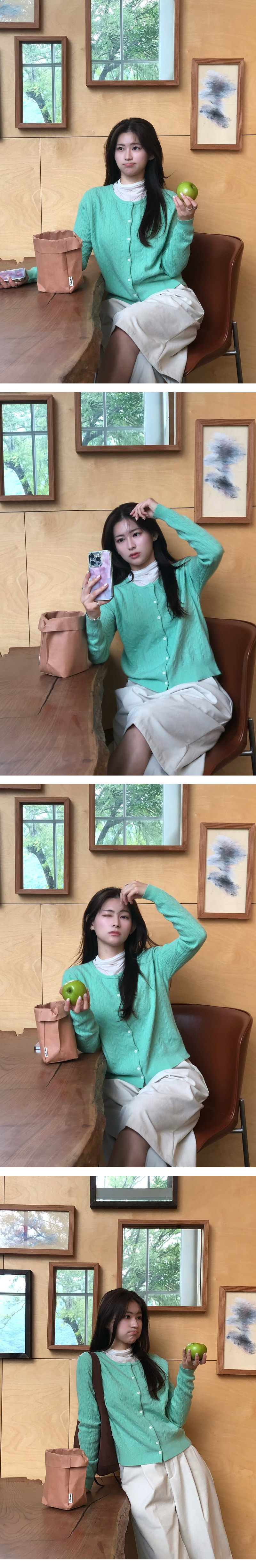 모델 착장 (model-wearing · GREEN)