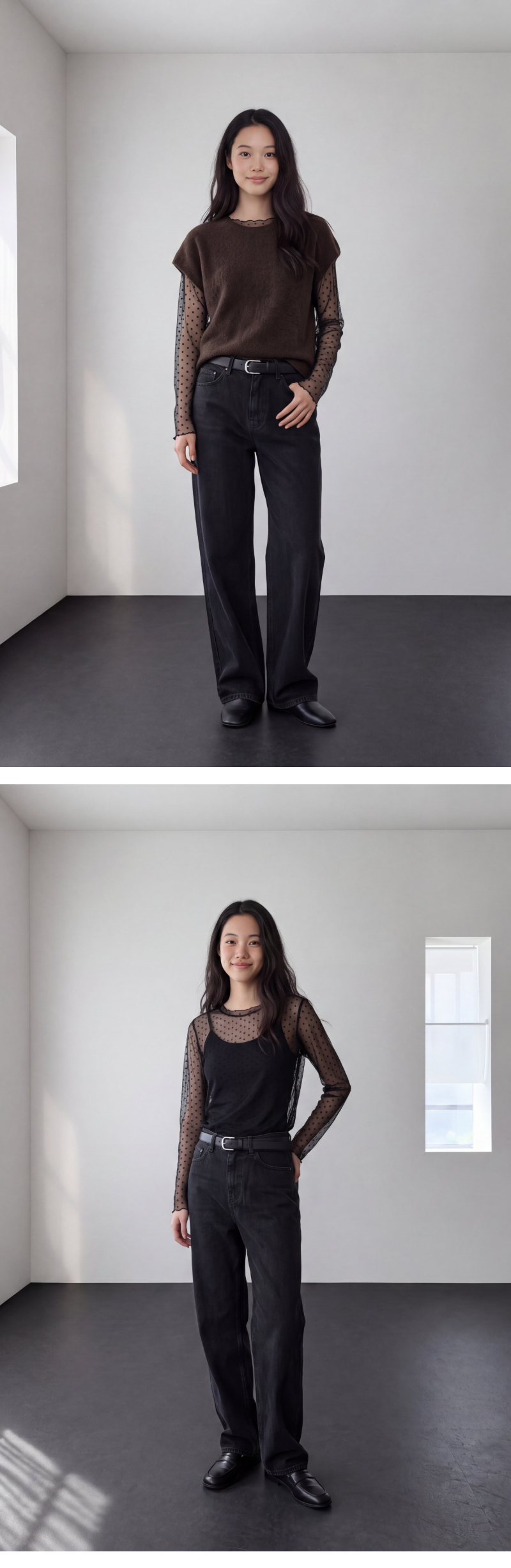 모델 착장 (model-wearing)