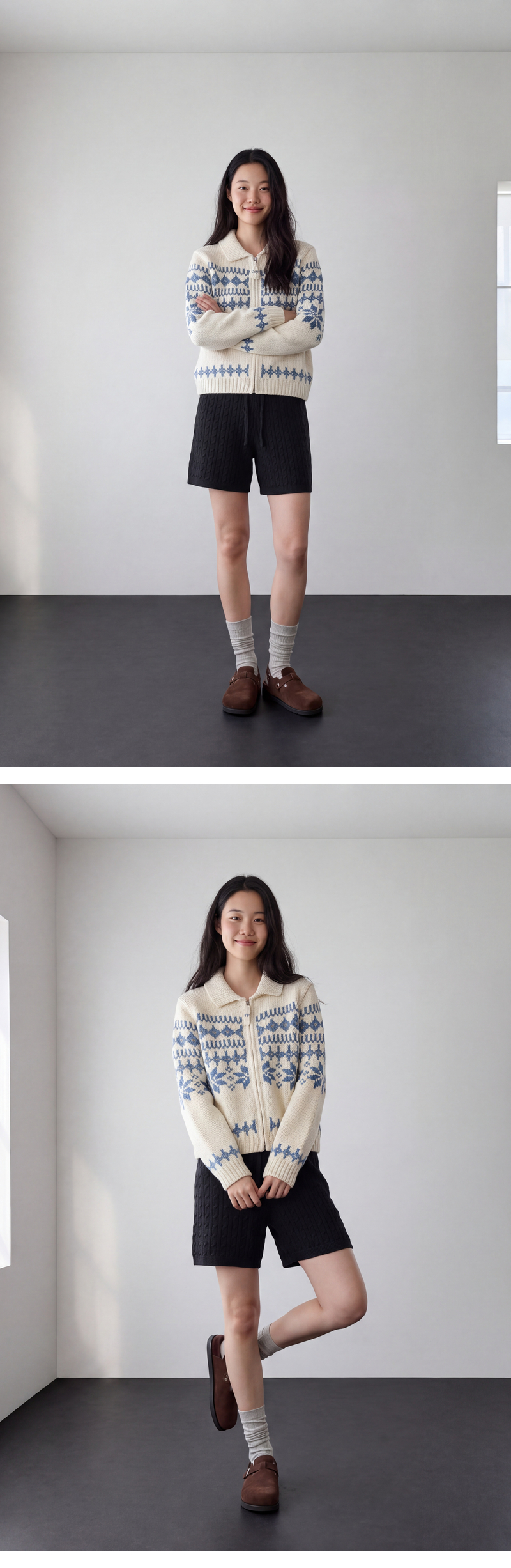 모델 착장 (model-wearing · BEIGE)