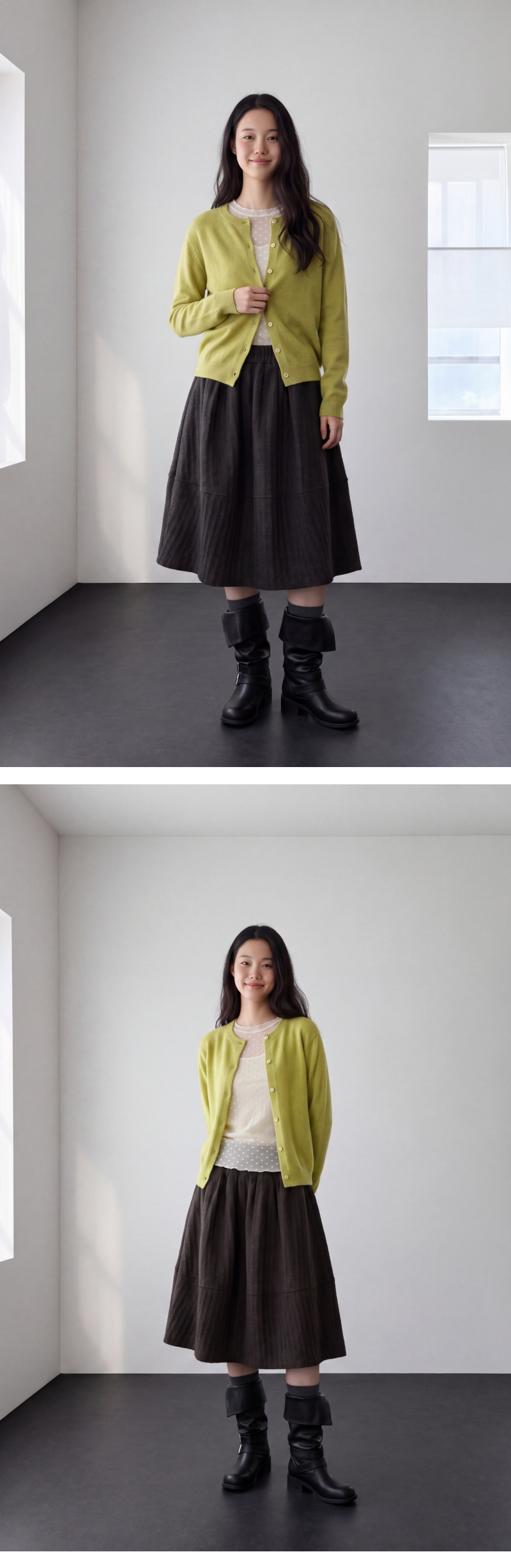 모델 착장 (model-wearing)