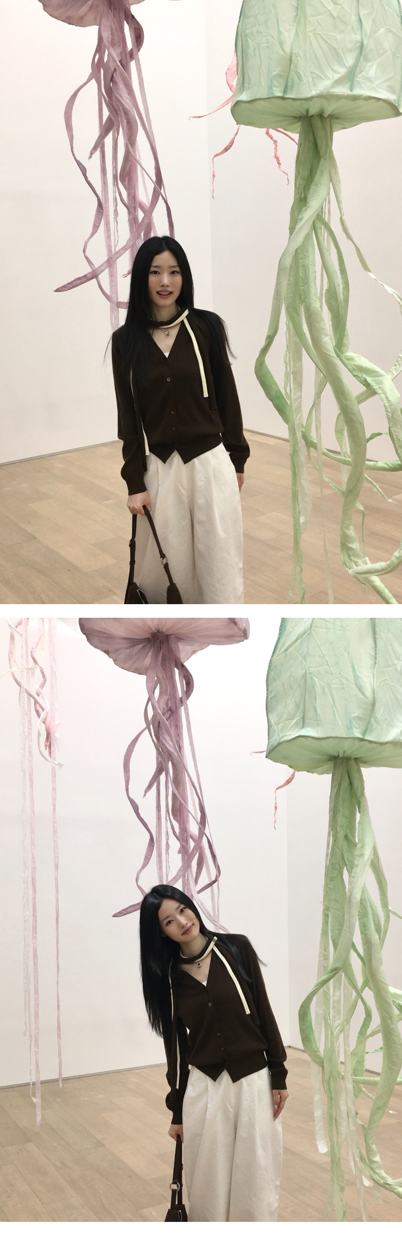 모델 착장 (model-wearing · BROWN)