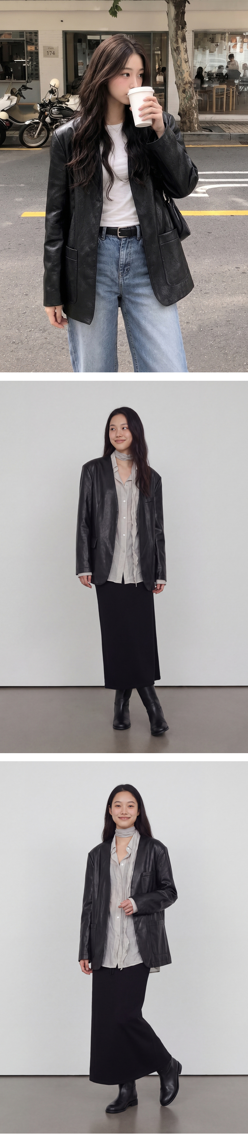 모델 착장 (model-wearing · BLACK)